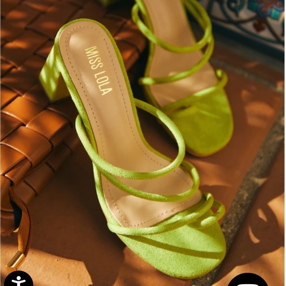 LIME GREEN TERRY CLOTH MULESS | ONLY WORN ONCE